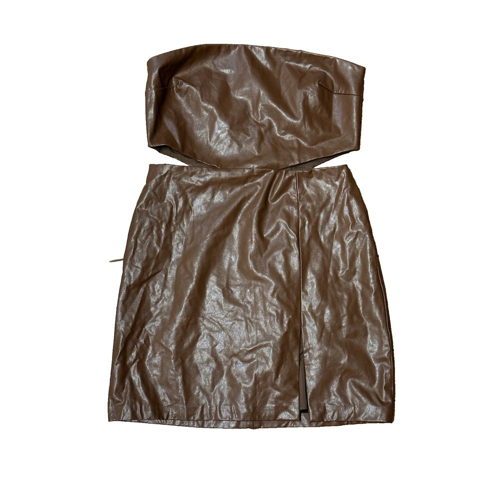 Amanda Uprichard New York Strapless Mini Dress Brown